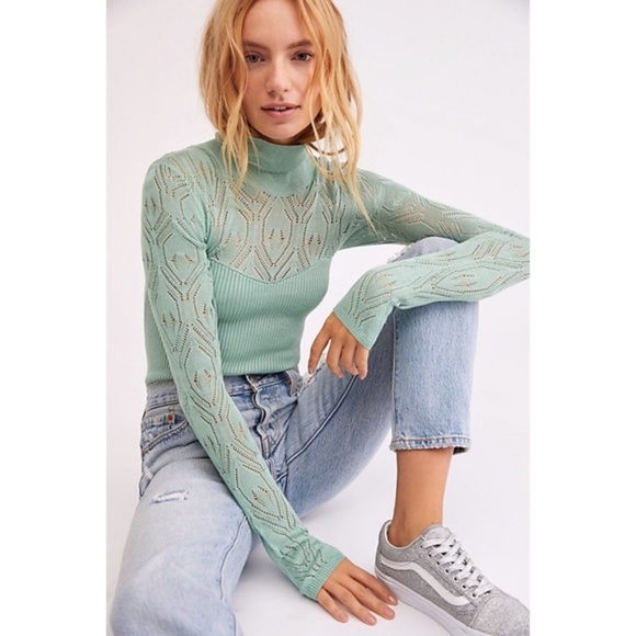 Free People Tops - NWT Free People Pretty in Pointelle Bodysuit Free People Tops - NWT Free People Pretty in Pointelle Bodysuit